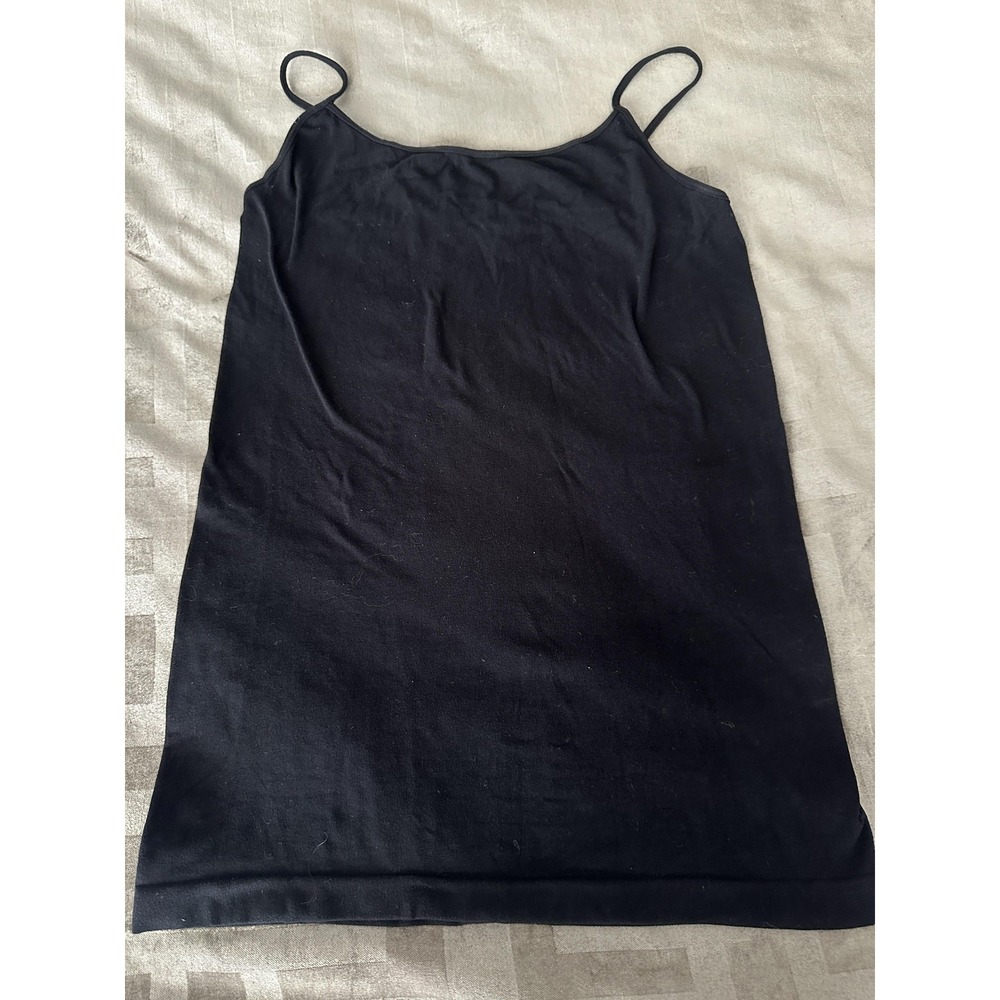 Niki Biki Slip Womens Medium Black Jersey Full Camisole Stretch Layering